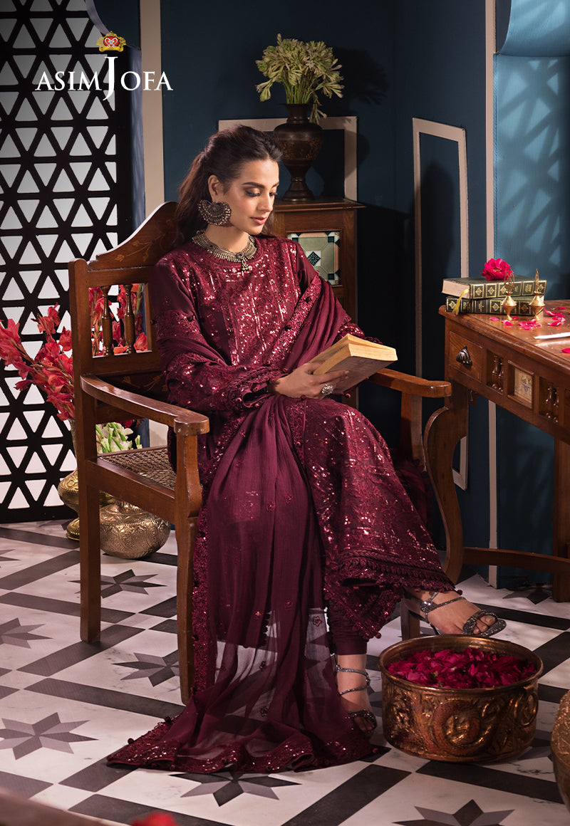 Asim Jofa | Fasana e Ishq Eid Luxury Lawn | AJFI-09 - House Of Anaya