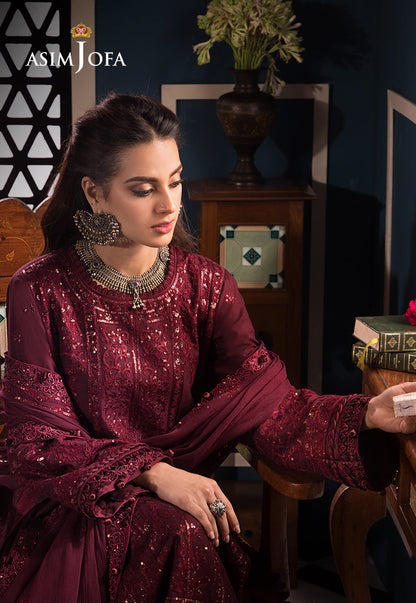 Asim Jofa | Fasana e Ishq Eid Luxury Lawn | AJFI-09 - House Of Anaya