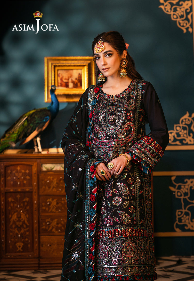 Asim Jofa | Fasana e Ishq Eid Luxury Lawn | AJFI-14 - House Of Anaya