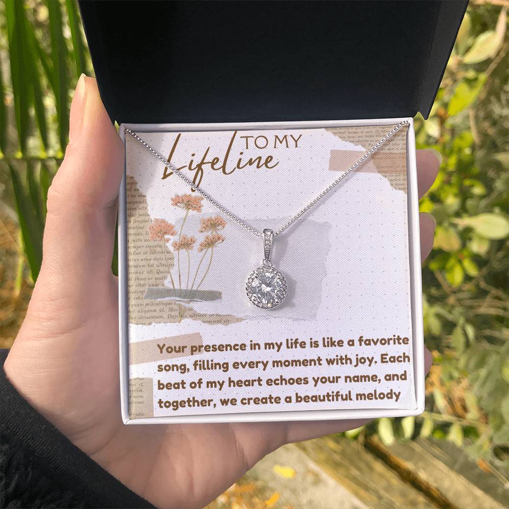 Eternal Hope Silver Necklace for Valentines , Birthdays and Weddings with Beautiful Custom Message - Riwayat-e-khas