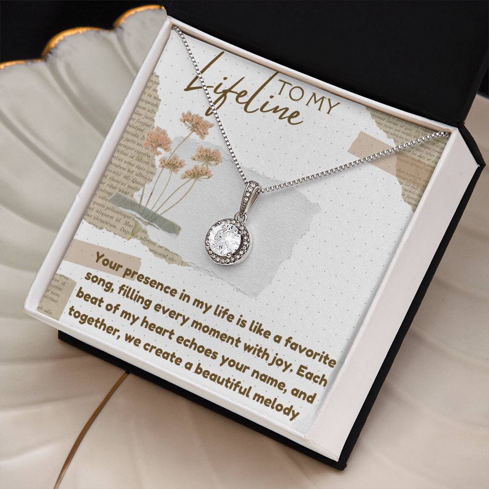 Eternal Hope Silver Necklace for Valentines , Birthdays and Weddings with Beautiful Custom Message - Riwayat-e-khas