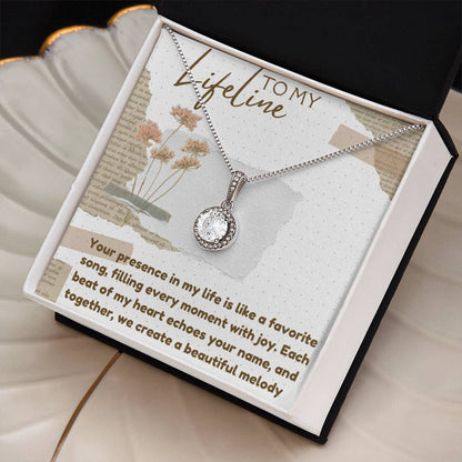 Eternal Hope Silver Necklace for Valentines , Birthdays and Weddings with Beautiful Custom Message - Riwayat-e-khas
