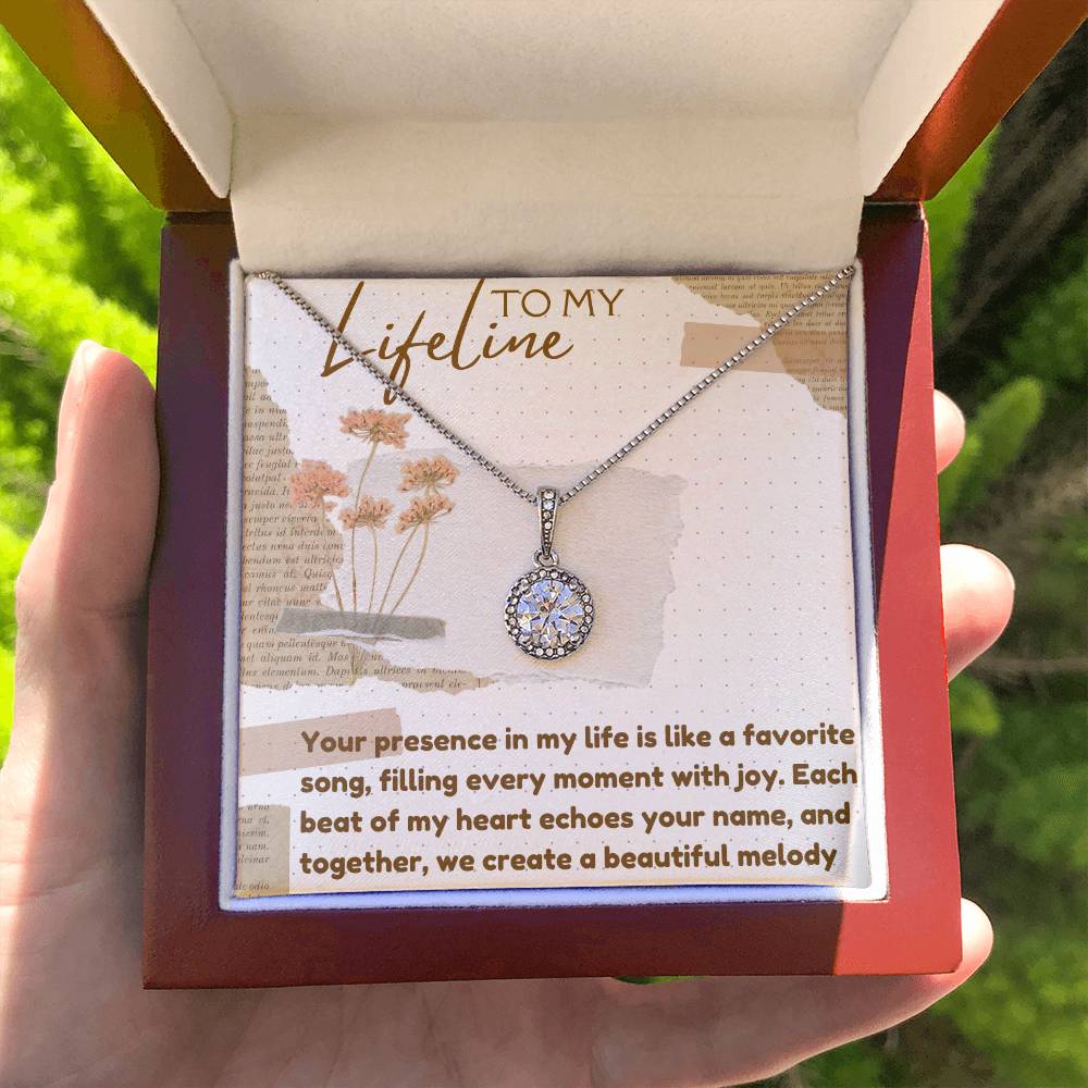 Eternal Hope Silver Necklace for Valentines , Birthdays and Weddings with Beautiful Custom Message - Riwayat-e-khas