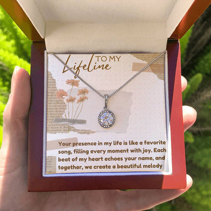 Eternal Hope Silver Necklace for Valentines , Birthdays and Weddings with Beautiful Custom Message - Riwayat-e-khas