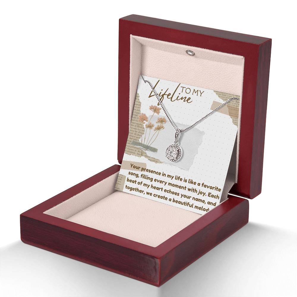 Eternal Hope Silver Necklace for Valentines , Birthdays and Weddings with Beautiful Custom Message - Riwayat-e-khas