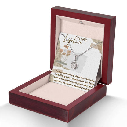 Eternal Hope Silver Necklace for Valentines , Birthdays and Weddings with Beautiful Custom Message - Riwayat-e-khas