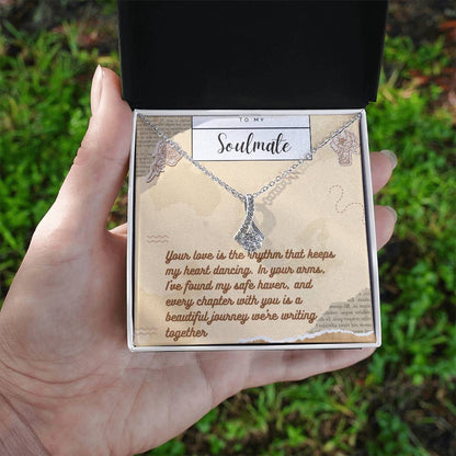 Alluring Beauty Necklace for Valentines , Birthdays and Weddings with Beautiful Custom Message - Riwayat-e-khas