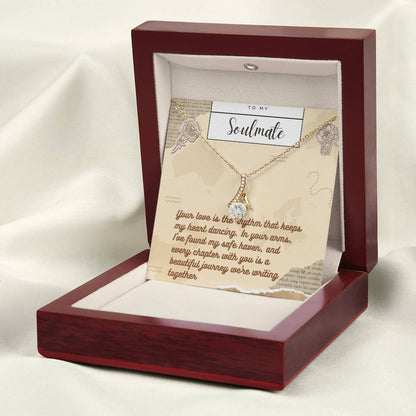 Alluring Beauty Necklace for Valentines , Birthdays and Weddings with Beautiful Custom Message - Riwayat-e-khas