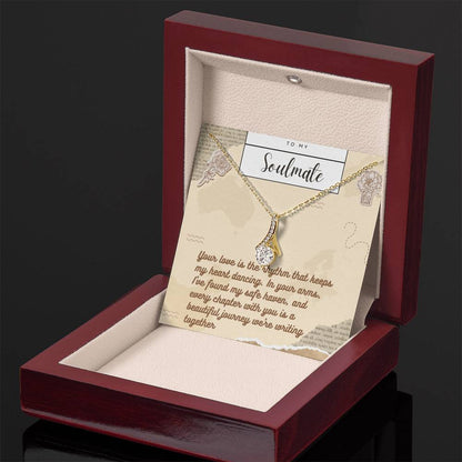 Alluring Beauty Necklace for Valentines , Birthdays and Weddings with Beautiful Custom Message - Riwayat-e-khas