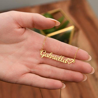 Personalized Name Necklace + Heart Character at the end | Best Gift for your Loved Ones - Riwayat-e-khas