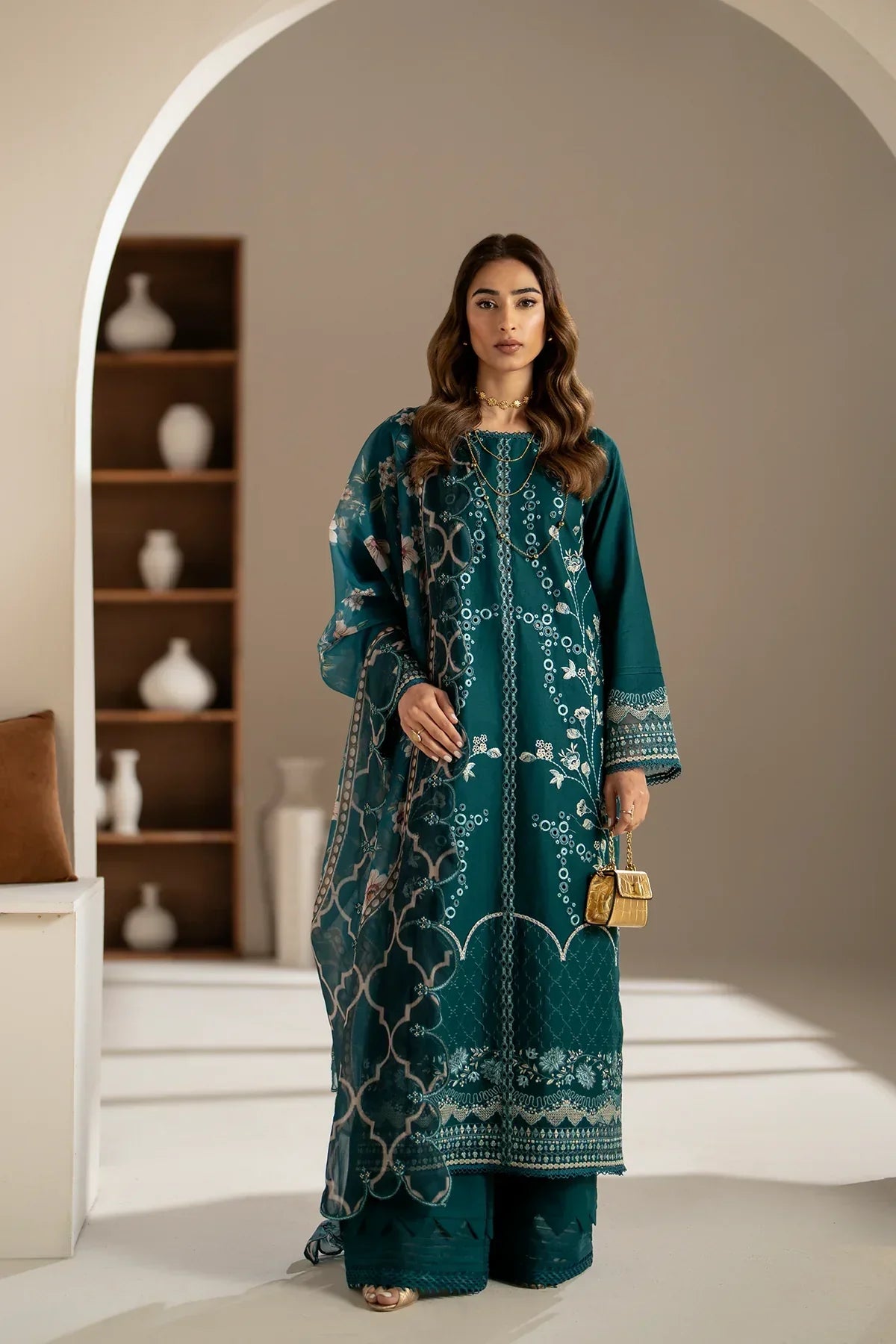 Azzal | Aghaaz Luxury Lawn | Mehr - House Of Anaya
