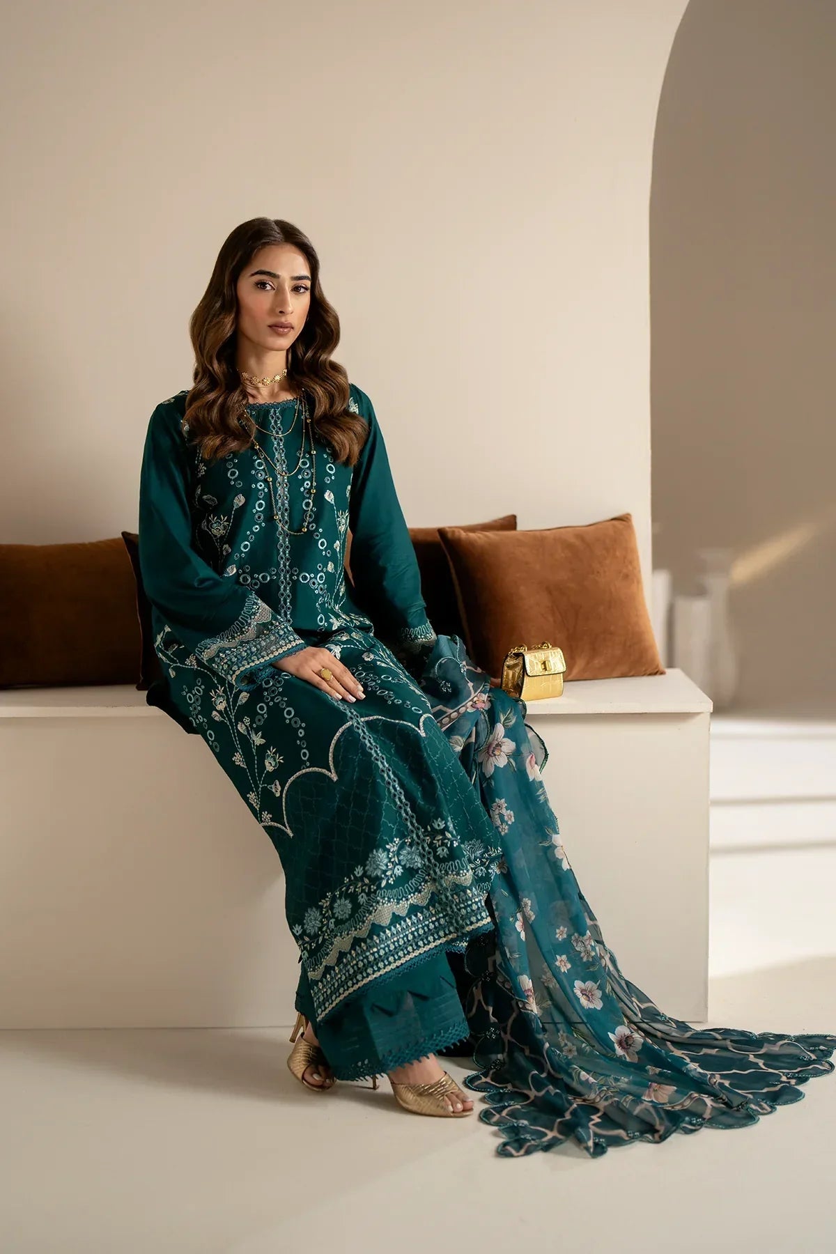 Azzal | Aghaaz Luxury Lawn | Mehr - House Of Anaya