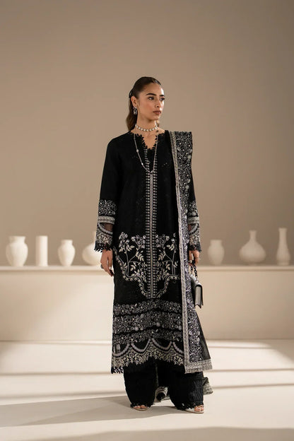 Azzal | Aghaaz Luxury Lawn | Siyah - House Of Anaya