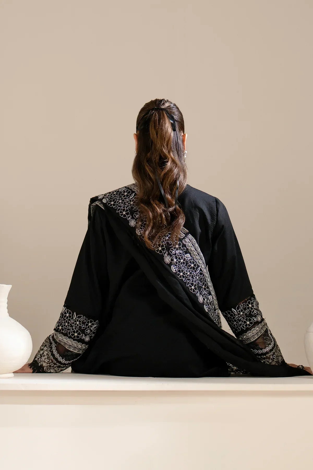 Azzal | Aghaaz Luxury Lawn | Siyah - House Of Anaya