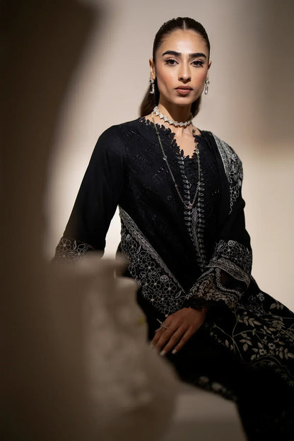 Azzal | Aghaaz Luxury Lawn | Siyah - House Of Anaya