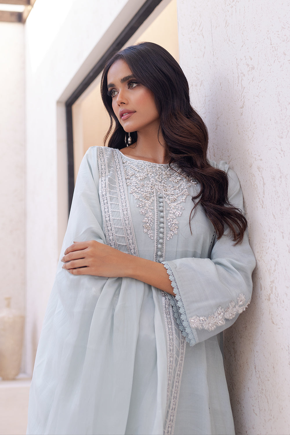Azure | Ensembles Embroidered Formals | Moss Melody - House Of Anaya