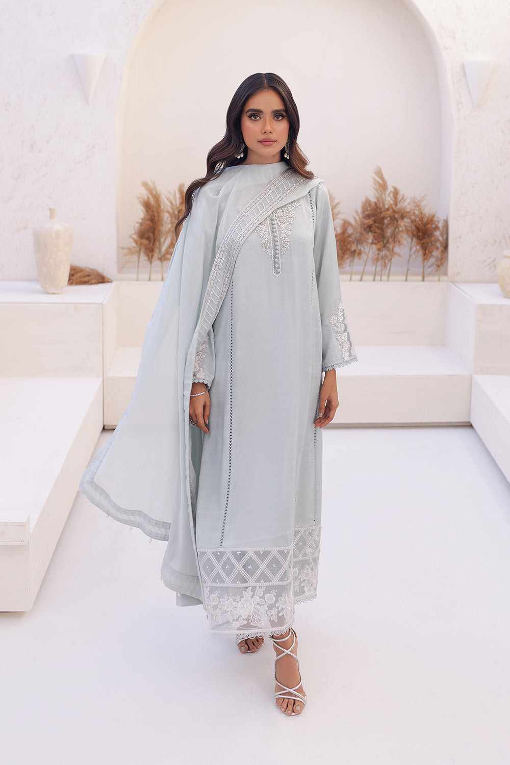 Azure | Ensembles Embroidered Formals | Moss Melody - House Of Anaya