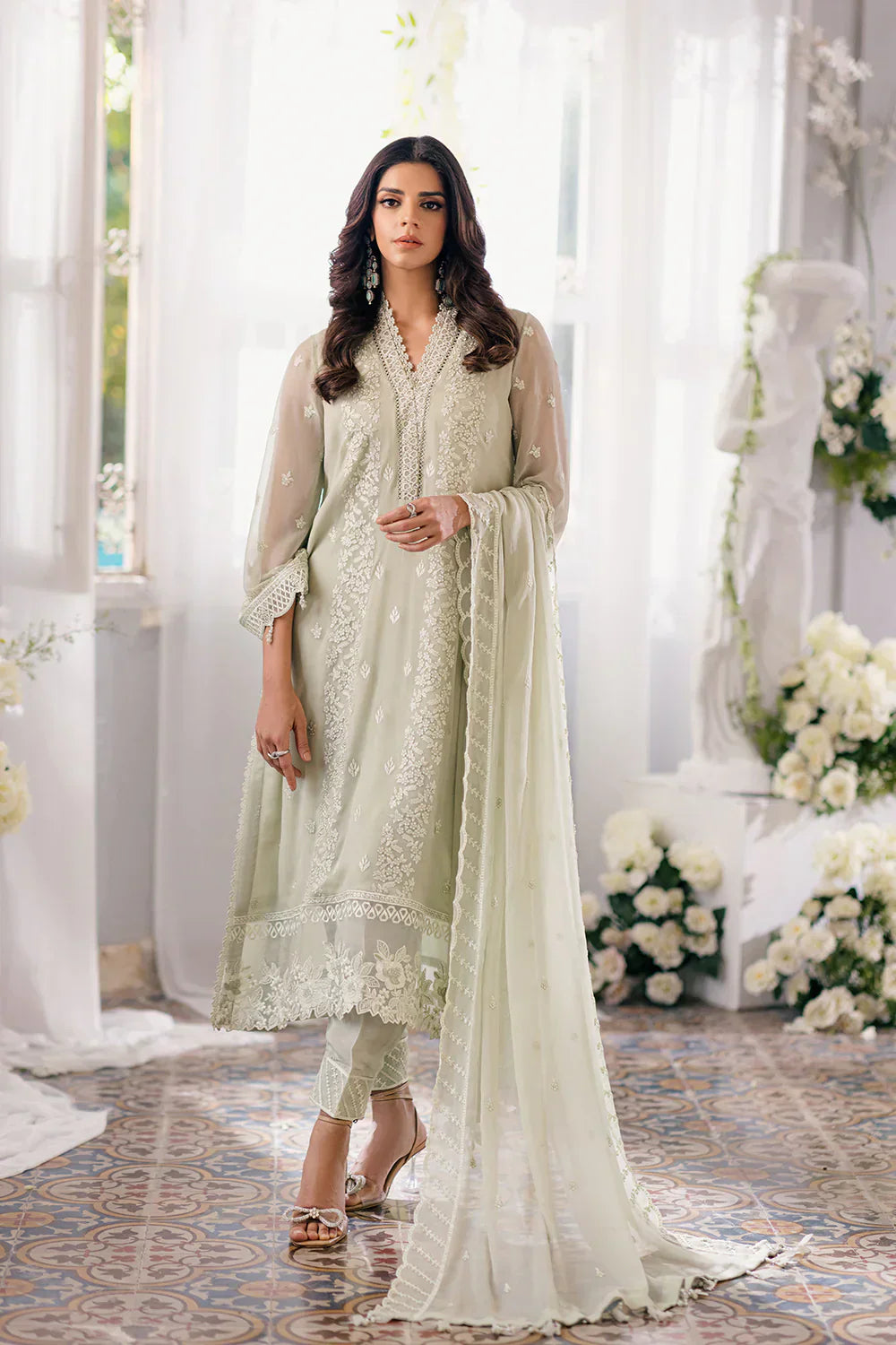 Azure | Ensembles Embroidered Formals | Enchanted Moss - House Of Anaya
