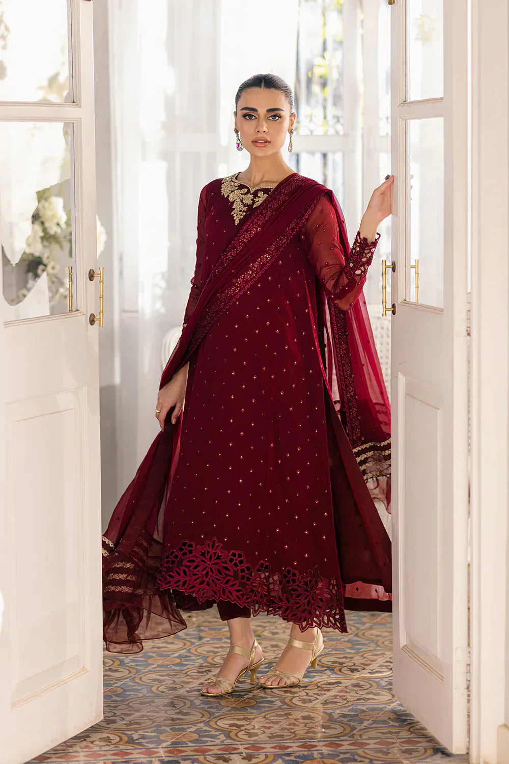 Azure | Ensembles Embroidered Formals | Garnet Glam - House Of Anaya