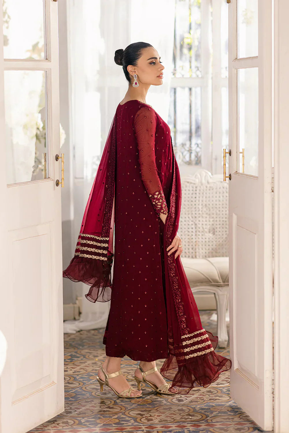 Azure | Ensembles Embroidered Formals | Garnet Glam - House Of Anaya