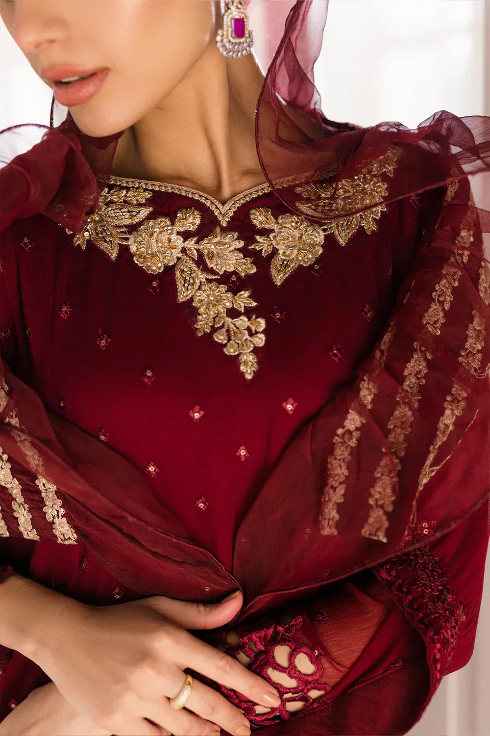 Azure | Ensembles Embroidered Formals | Garnet Glam - House Of Anaya