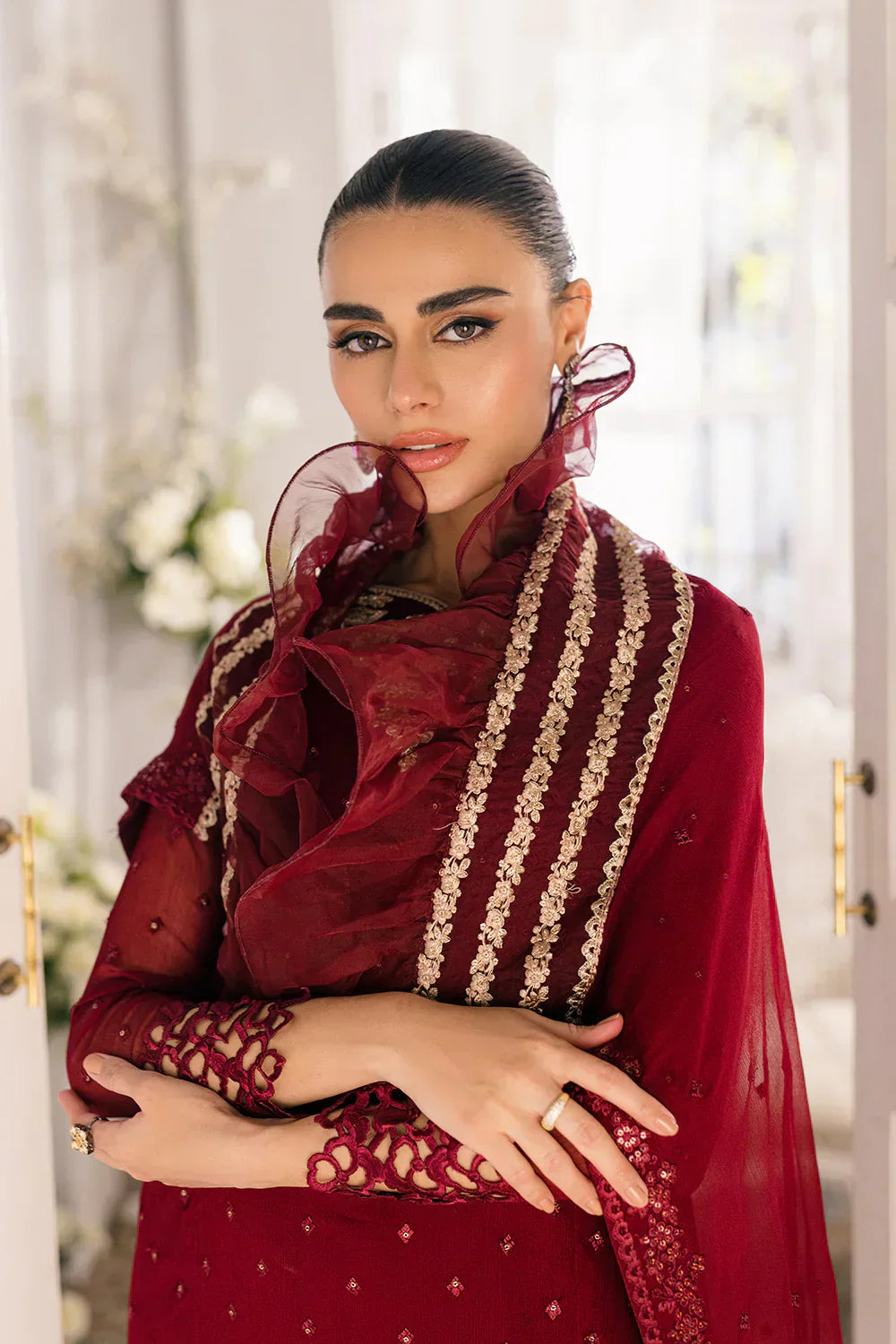 Azure | Ensembles Embroidered Formals | Garnet Glam - House Of Anaya