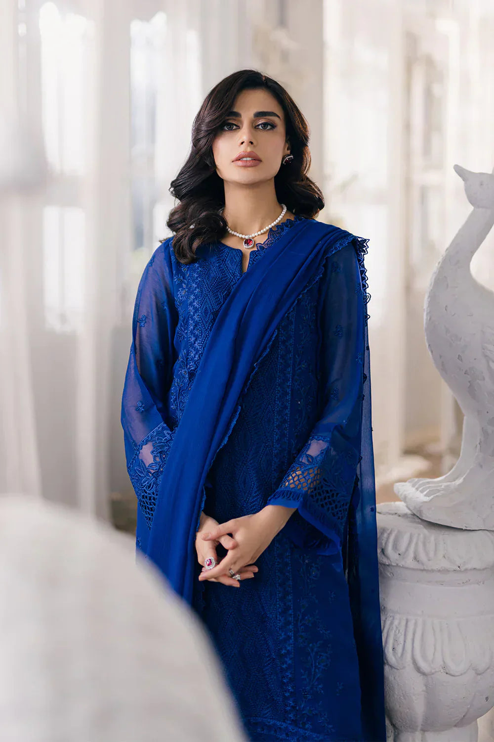 Azure | Ensembles Embroidered Formals | Iris Charm - House Of Anaya