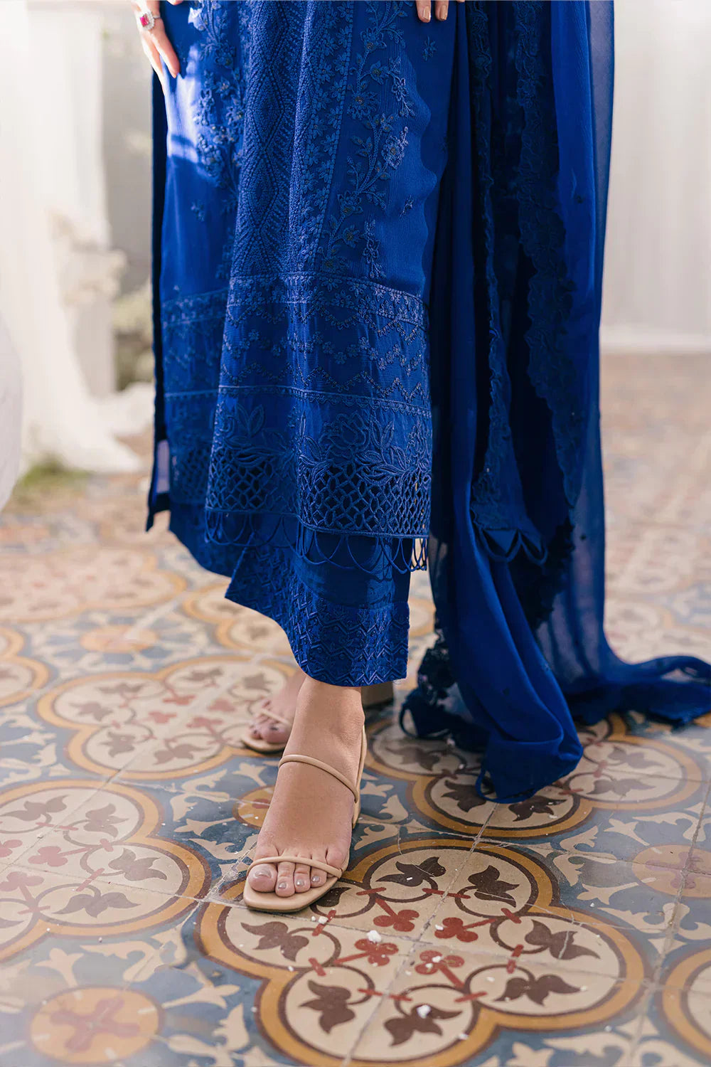 Azure | Ensembles Embroidered Formals | Iris Charm - House Of Anaya