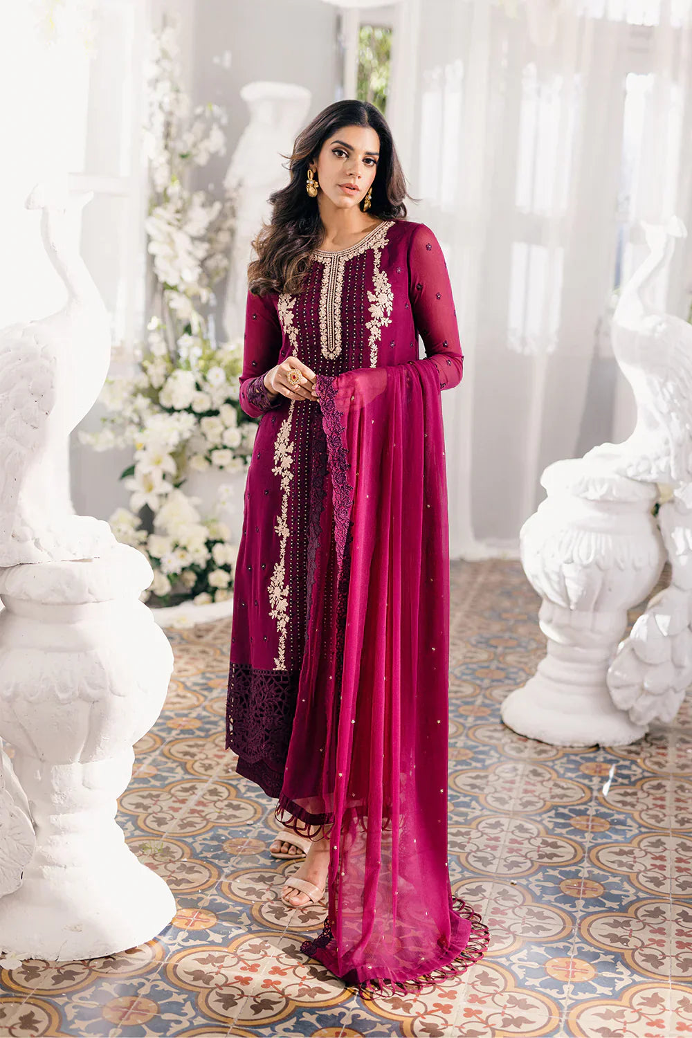 Azure | Ensembles Embroidered Formals | Merlot Muse - House Of Anaya