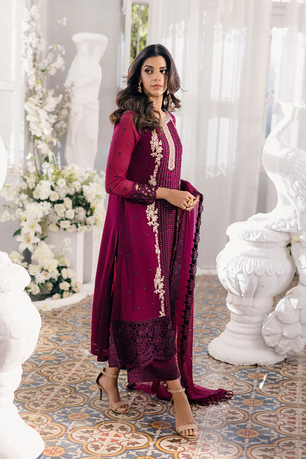 Azure | Ensembles Embroidered Formals | Merlot Muse - House Of Anaya
