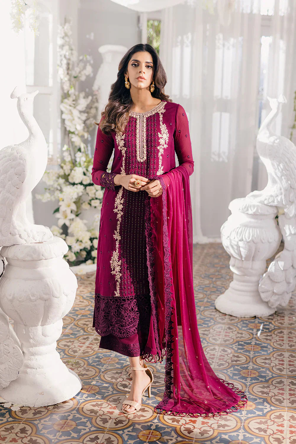 Azure | Ensembles Embroidered Formals | Merlot Muse - House Of Anaya