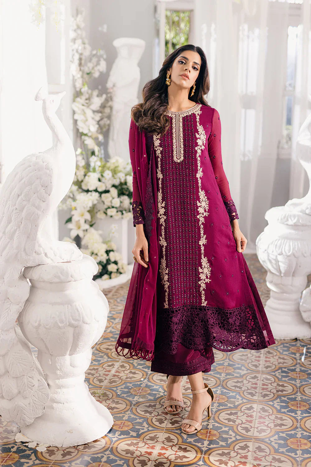 Azure | Ensembles Embroidered Formals | Merlot Muse - House Of Anaya