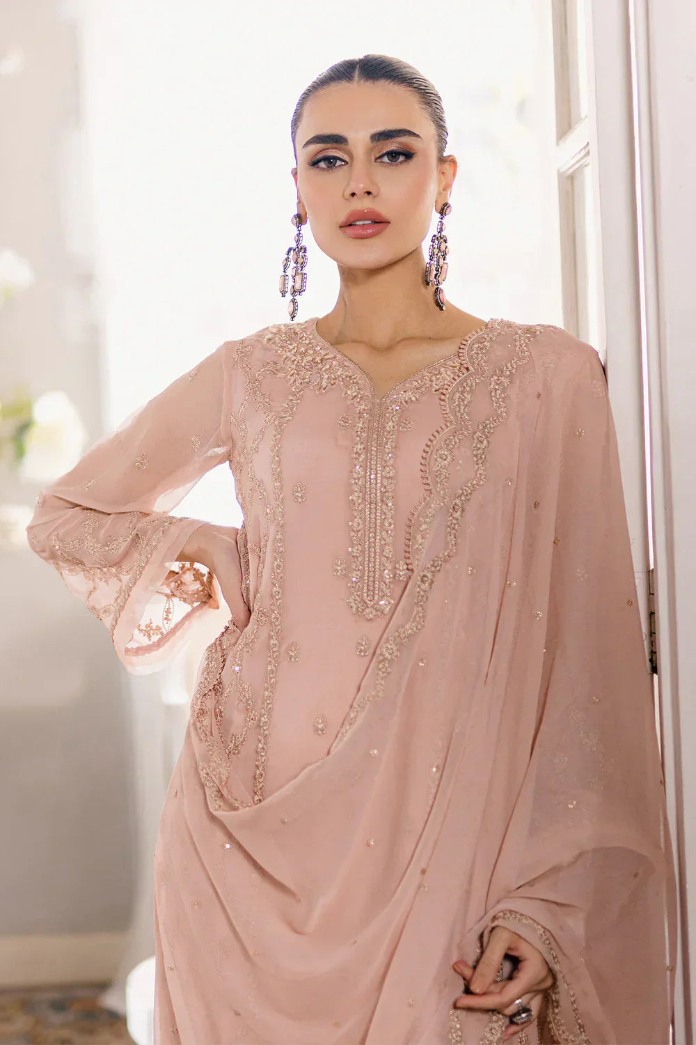 Azure | Ensembles Embroidered Formals | Nectaine - House Of Anaya