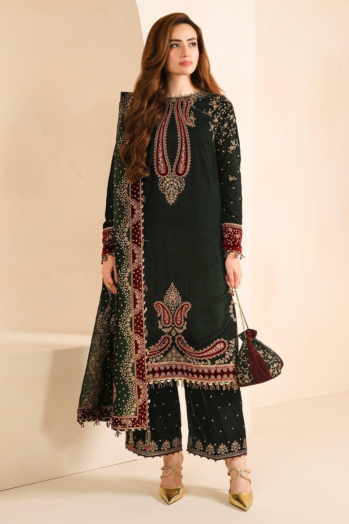 JAZMIN__Embroidered Velvet Formal VF-2034 - House Of Anaya