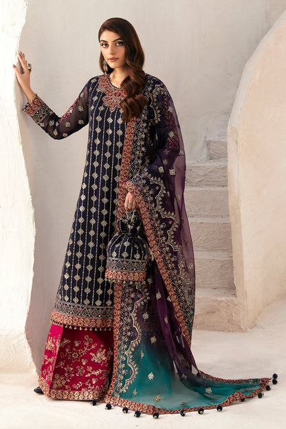 Alizeh Fashion Luxury Embroidered Chiffon 3Pc Suit AF-CH-2167-Nagar