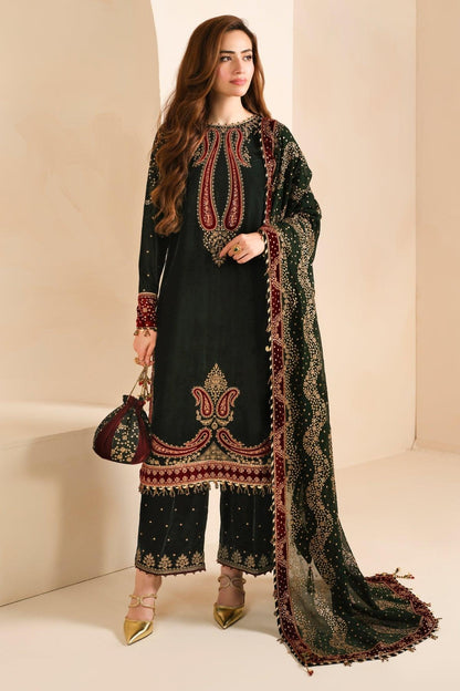 JAZMIN__Embroidered Velvet Formal VF-2034 - House Of Anaya