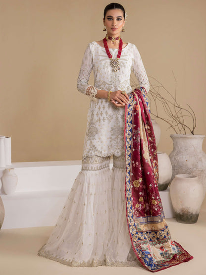 IZNIK Chinon Vol-03 Embroidered Chiffon 3Pc Suit CC-24 Bianca