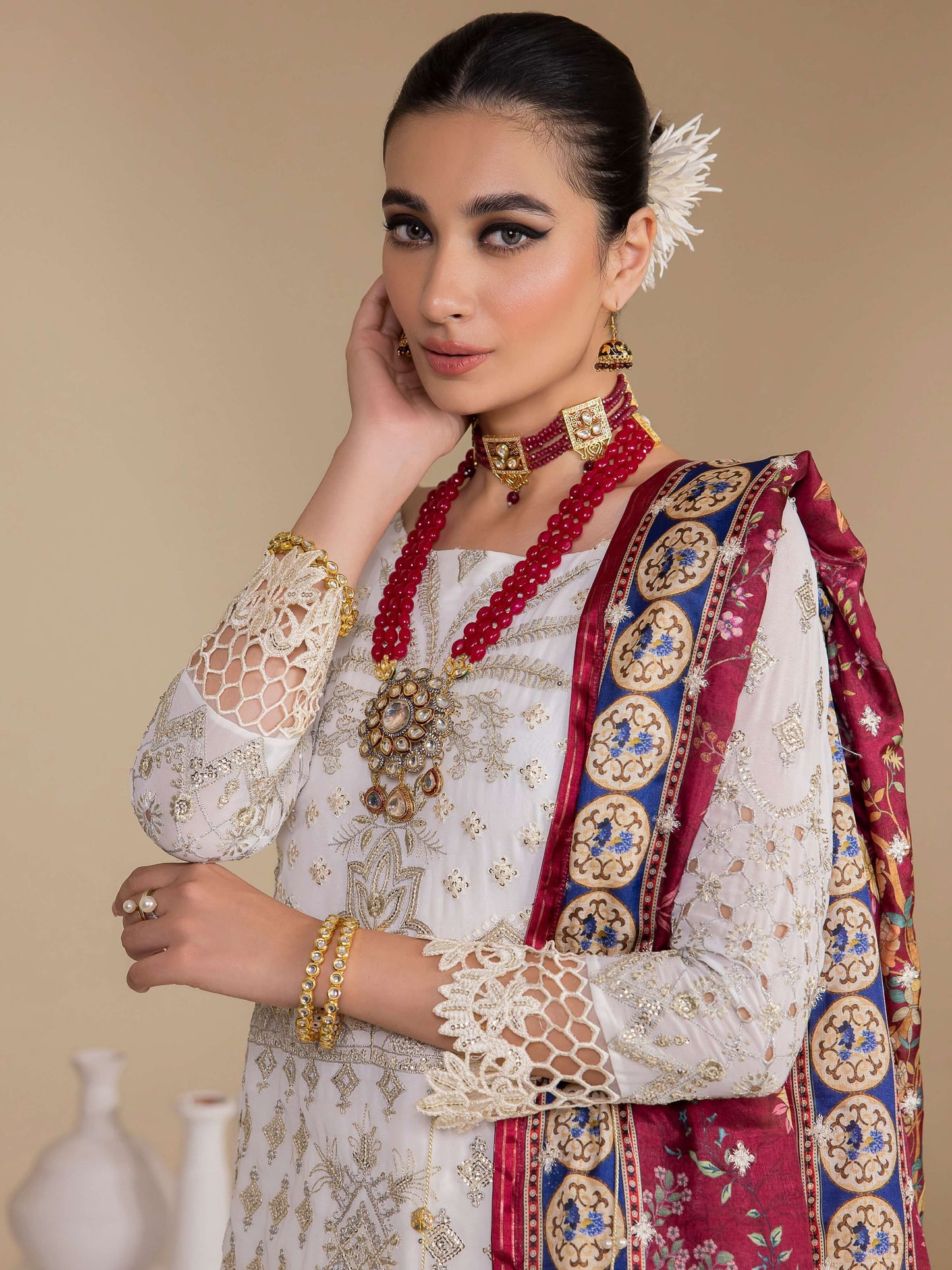 IZNIK Chinon Vol-03 Embroidered Chiffon 3Pc Suit CC-24 Bianca