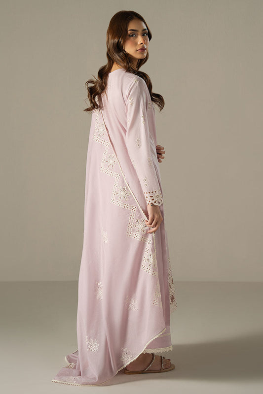 Cross Stitch | Chikankari Lawn 25 | LILAC BLOOM - House Of Anaya