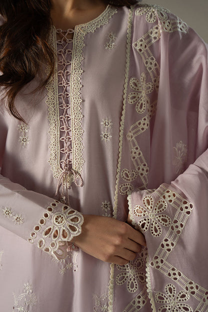 Cross Stitch | Chikankari Lawn 25 | LILAC BLOOM - House Of Anaya