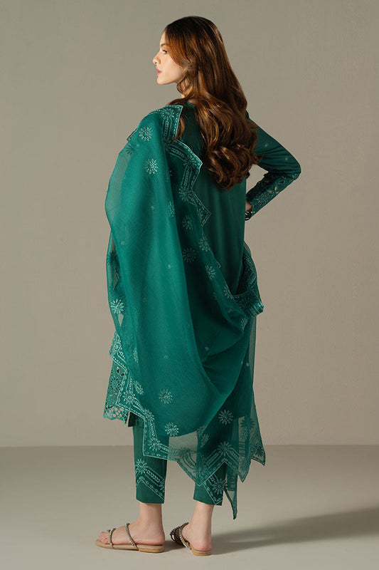 Cross Stitch | Chikankari Lawn 25 | VERDENT FLORA - House Of Anaya
