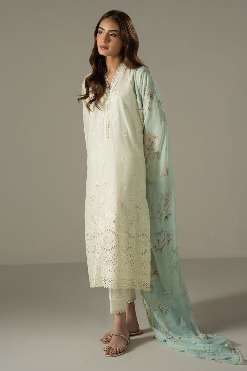 Cross Stitch | Chikankari Lawn 25 | FLORAL MELODY - House Of Anaya
