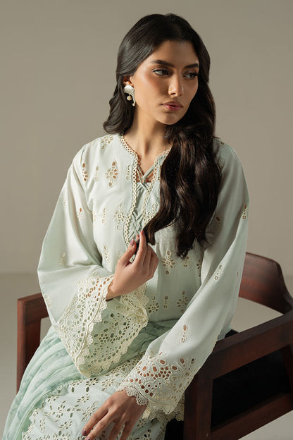 Cross Stitch | Chikankari Lawn 25 | BLUE AURA - House Of Anaya