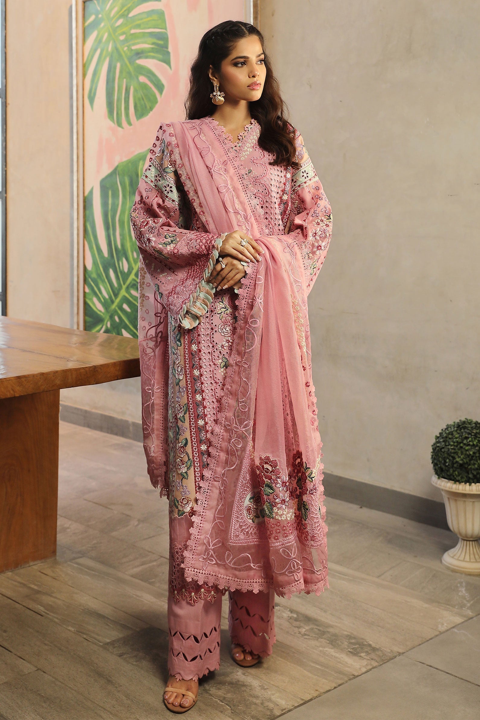 Maryam Hussain | Luxury Lawn 24 | CORAL - House Of Anaya