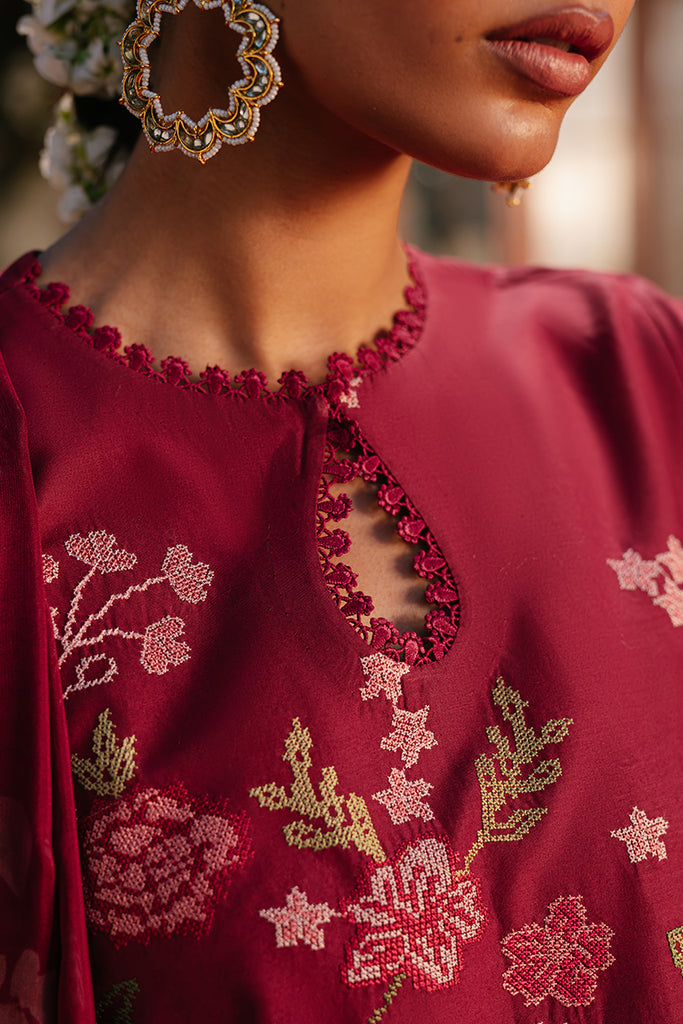 Cross Stitch | Eid Lawn 24 | RUBY MAZE - House Of Anaya