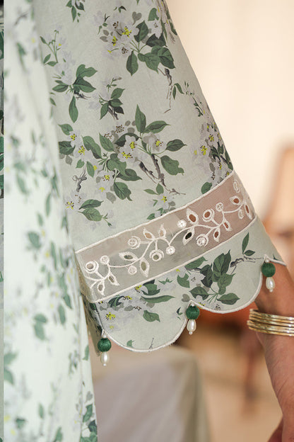 Cross Stitch | Eid Lawn 24 | SAGE SILT - House Of Anaya