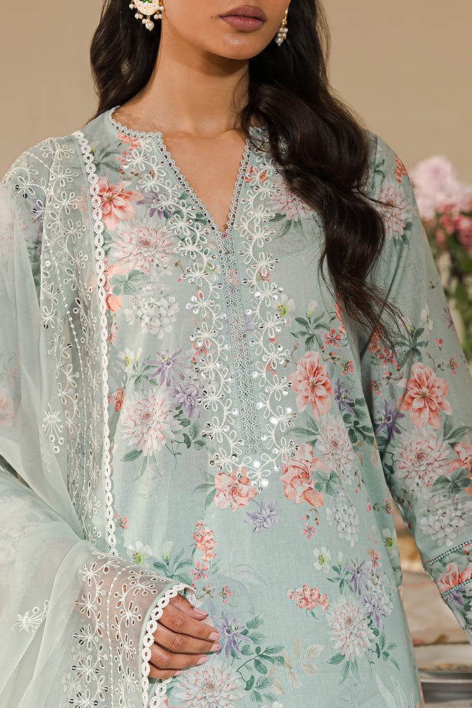 Cross Stitch | Eid Lawn 24 | PEARL FLORAL - House Of Anaya
