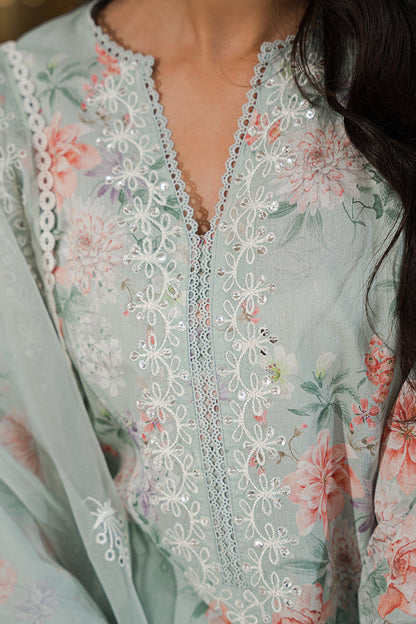 Cross Stitch | Eid Lawn 24 | PEARL FLORAL - House Of Anaya