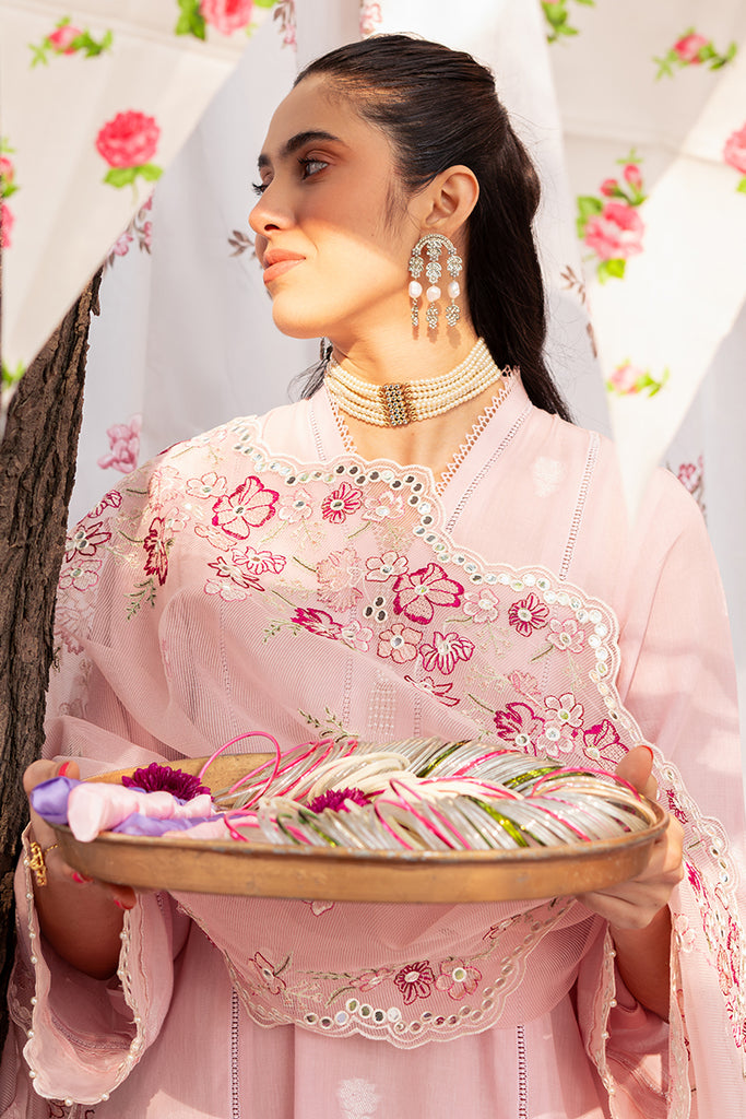 Cross Stitch | Eid Lawn 24 | CAMEO PINK - House Of Anaya