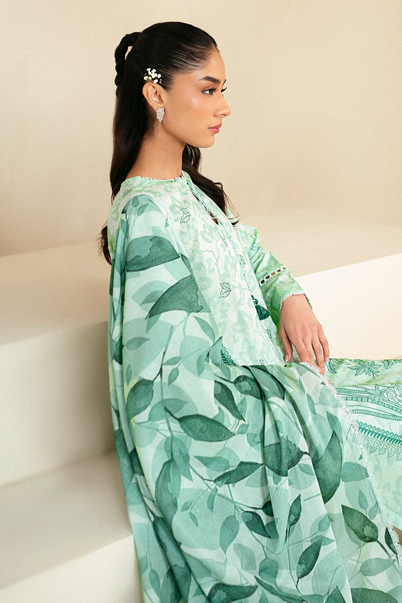Cross Stitch | Daily Lawn 24 | MINTY MEADOW-3 PIECE LAWN SUIT - House Of Anaya